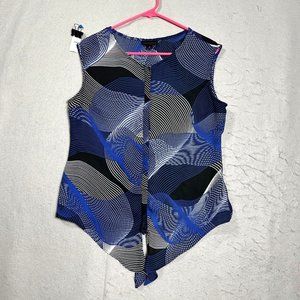 Worthington Womens Button up Top Blouse Sleeveless Size Medium